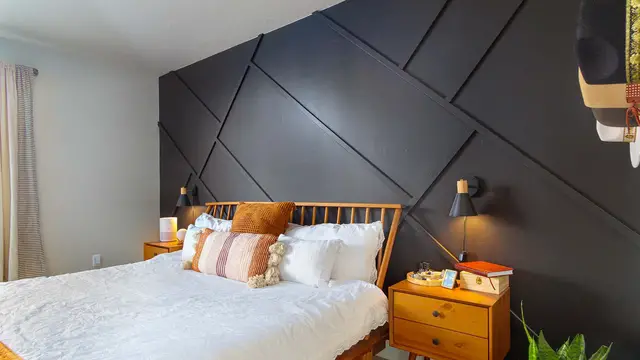 'Video thumbnail for How to build a diy geometric accent wall'