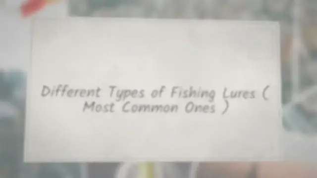 'Video thumbnail for Different Types of Fishing Lures ( Most Common Ones )'
