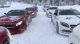 'Video thumbnail for AMG Mercedes crazy Lineup in the Snow, Sweden!'