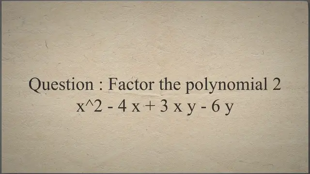 'Video thumbnail for Factor a Polynomial with two Variables'
