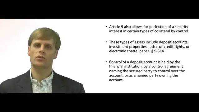 'Video thumbnail for Perfection of Security Interest by Control'