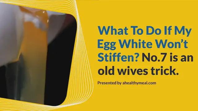 'Video thumbnail for What To Do If My Egg White Won’t Stiffen? No.7 is an old wives trick'