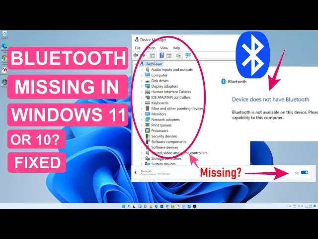 'Video thumbnail for Fix Bluetooth Not Showing In Device Manager On Windows 11 & 10 - Get Missing BT'