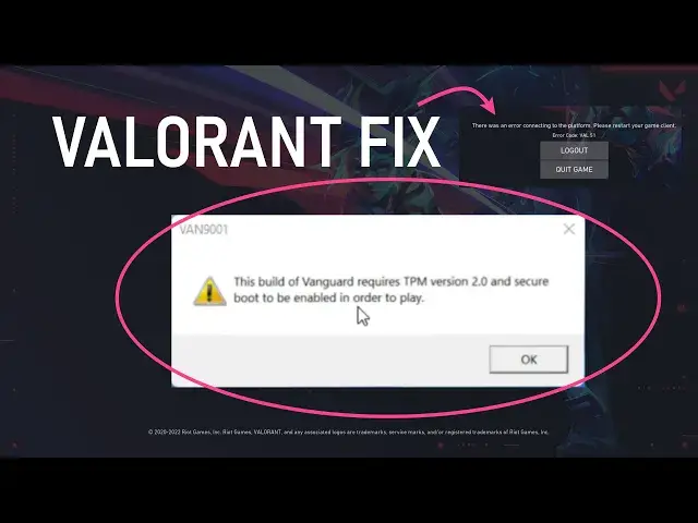 'Video thumbnail for Valorant Fix: This Build Of Vanguard Requires TPM Version 2.0 and Secure Boot to be Enabled'