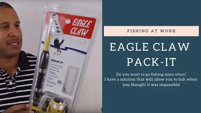 'Video thumbnail for Eagle Claw Pack-It telescopic Fishing Rod and Reel'