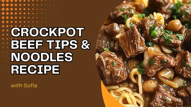 'Video thumbnail for Crockpot Beef Tips & Noodles Recipe'