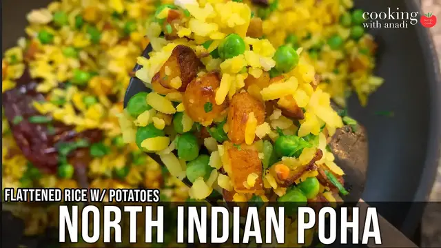 'Video thumbnail for Aloo Kanda Poha | Flattened Rice w/ Potatoes & Onions | Gluten Free Recipes | Poha for Weight loss'