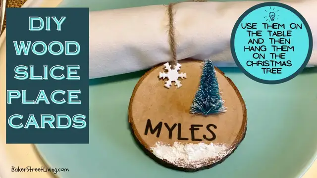 'Video thumbnail for diy wood slice place cards SD 480p'
