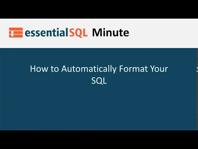 'Video thumbnail for Automatically Format Your SQL | Essential SQL'