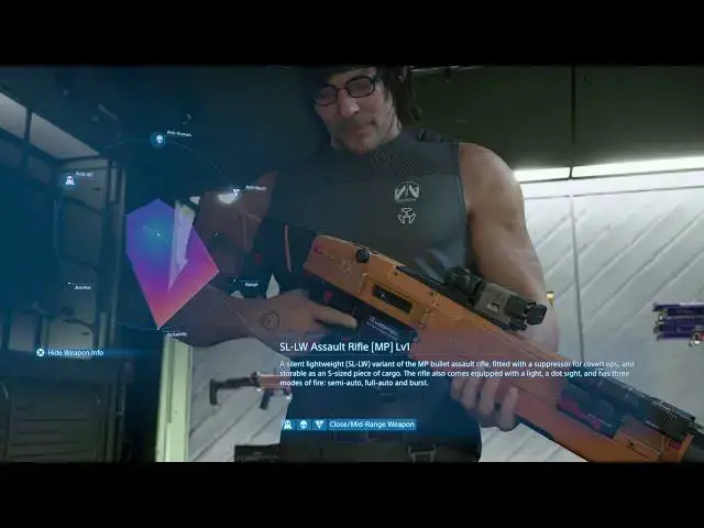 'Video thumbnail for Death Stranding 2 - Episode 7: View/Test Weapons | VR Training SL-LW Assault Rifle MP Lvl 1 Gameplay'