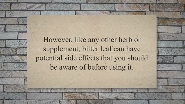 'Video thumbnail for Exploring the Dark Side of Bitter Leaf: 10 Potential Side Effects to be Aware Of'
