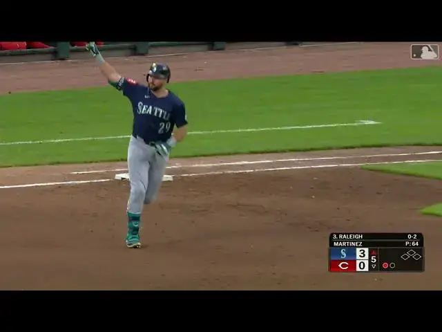 'Video thumbnail for Cal Raleigh HAMMERS a Solo Home Run! | 6th HR of 2025 | Seattle Mariners | 04/16/2025'