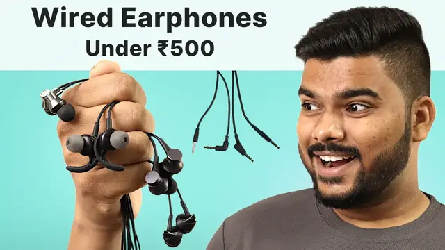 'Video thumbnail for 4 Best Wired Earphones Under ₹500 With 3.5mm Jack'