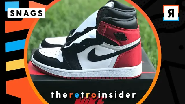 'Video thumbnail for Air Jordan Retro 1 "Satin Black Toes" | Sneaker Snag Quick Look'