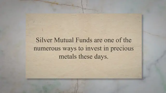 'Video thumbnail for Silver Mutual Funds Offer Another Option for Investors'