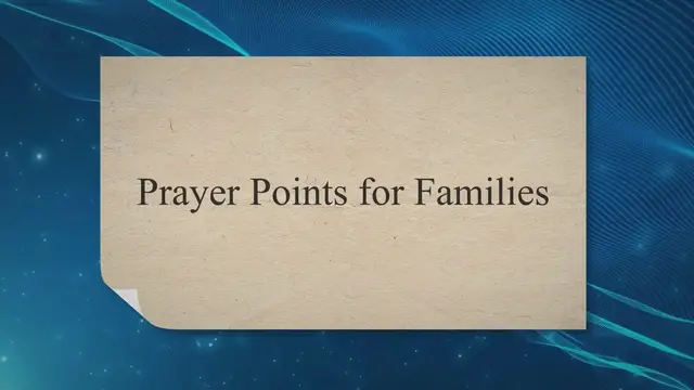 'Video thumbnail for Prayer Points for Family: How To Pray For Family (Or At A Prayer Meeting) With Example Prayers'