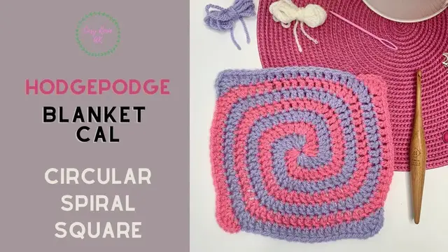 'Video thumbnail for Circular Spiral Granny Square | Hodgepodge Blanket CAL'