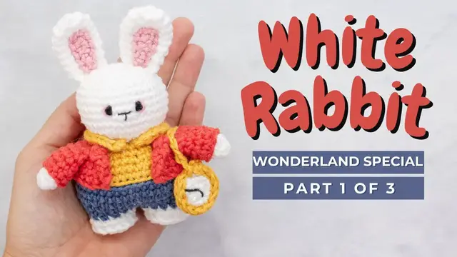 'Video thumbnail for White Rabbit crochet pattern. How to crochet the white rabbit amigurumi PART 1'