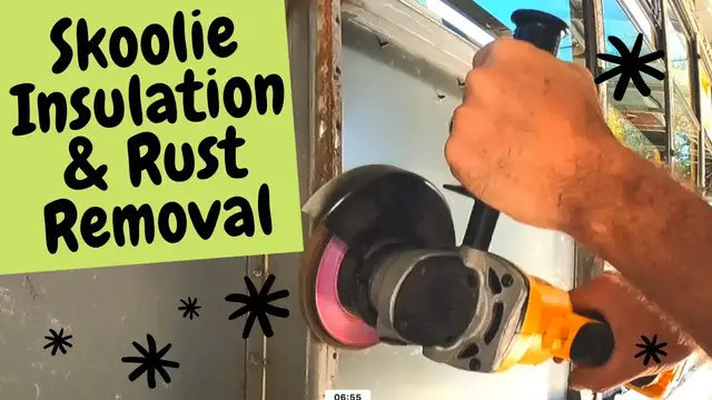 'Video thumbnail for Skoolie Insulation & Rust Removal + GoPro Hero 9 Fail | SKOOLIE VLOG 7'