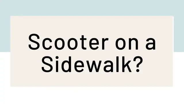 'Video thumbnail for Can you ride a scooter on the sidewalk?'