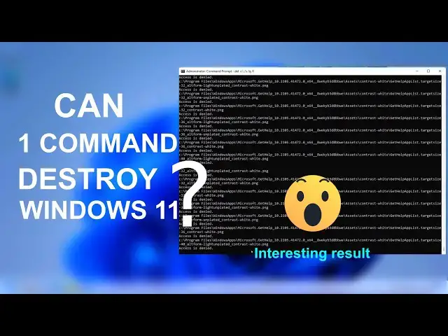 'Video thumbnail for Can One Command Destroy Windows 11?'