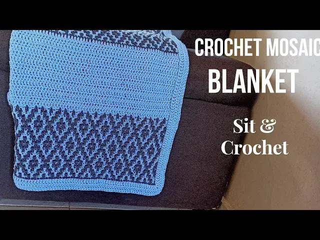 'Video thumbnail for (CROCHET BLANKET PATTERN)  Crochet Mosaic Blanket DIY Tutorial 2022'