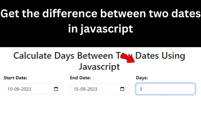 'Video thumbnail for Get difference between two dates in javascript'