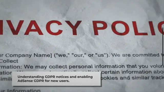 'Video thumbnail for Instructions for turning on GDPR notices on adsense, Ad google Manager to make money online on personal website'