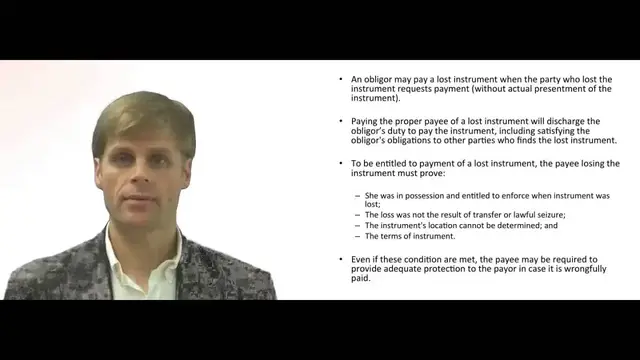'Video thumbnail for Lost Negotiable Instruments'