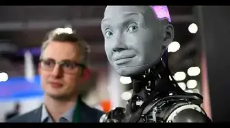 'Video thumbnail for Ameca the humanoid robot Gestures'