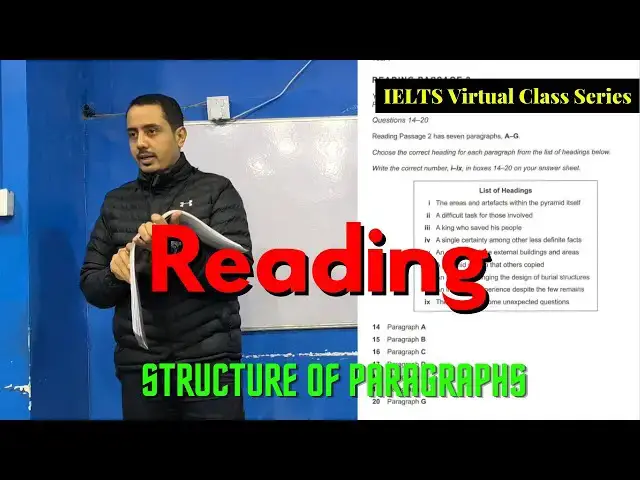 'Video thumbnail for Structure of Paragraphs in the IELTS Reading Test'
