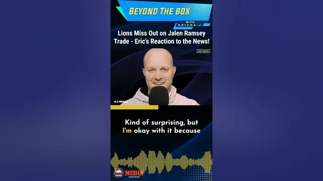 'Video thumbnail for Detroit Lions Miss Out on Jalen Ramsey Trade - Eric's Reaction to the News!'