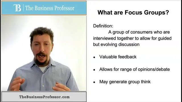 'Video thumbnail for Marketing - What are Focus Groups?'