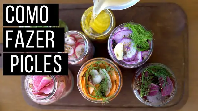 'Video thumbnail for COMO FAZER PICLES CASEIRO (COM QUALQUER VEGETAL)'
