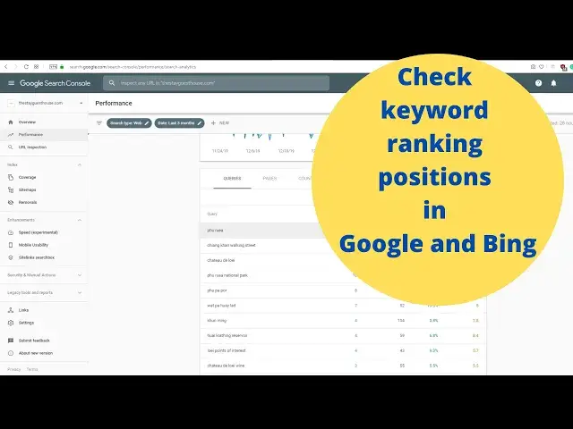'Video thumbnail for How to check keyword ranking positions in Google and Bing for your website - Beginner's guide'