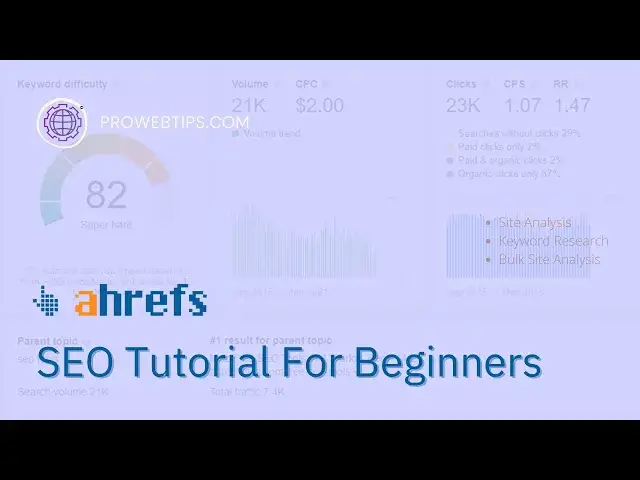 'Video thumbnail for Ahrefs SEO Tutorial for beginners | Site Explorer | Keyword Research'