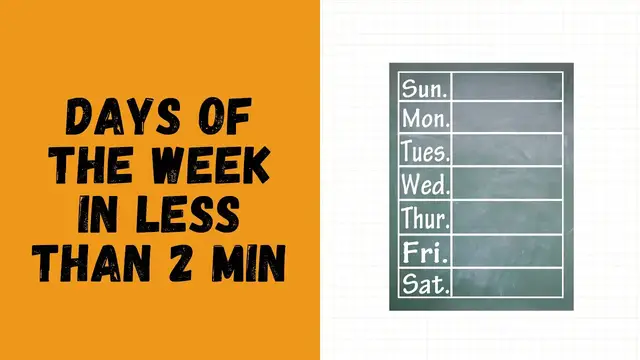 'Video thumbnail for Days of the Week: Complete Overview in English (ENG) | Basic English Vocabulary'