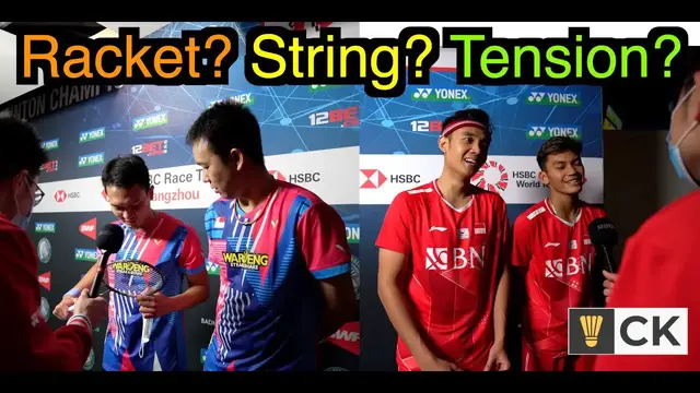 'Video thumbnail for Rackets, Strings & Tensions of Mens Doubles Pro Players - Ahsan Setiawan, Minions, Aaron Chia etc'