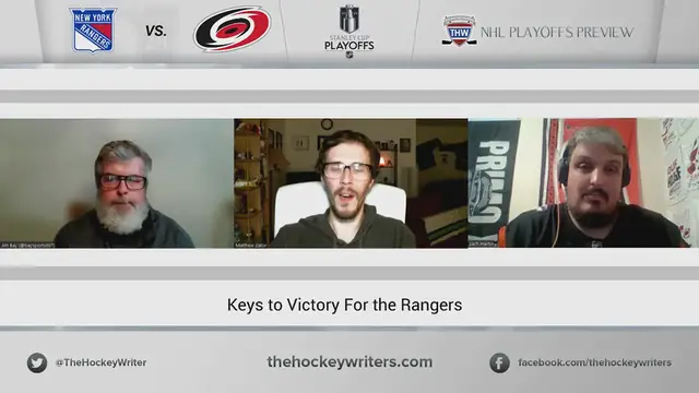 'Video thumbnail for Rangers vs. Hurricanes 2024 NHL Playoff Preview - Keys to Victory for the Rangers'