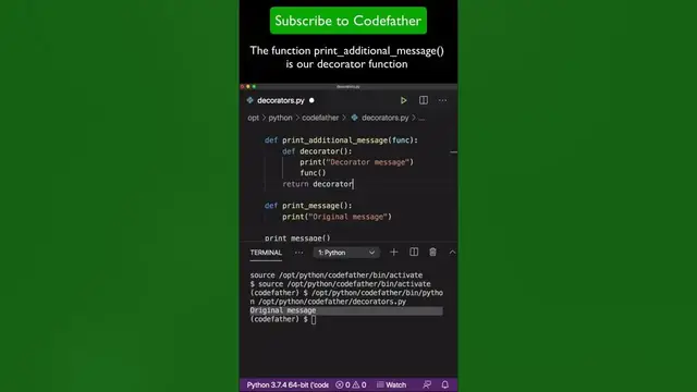 'Video thumbnail for How Python Decorators Work - A Simple Example'