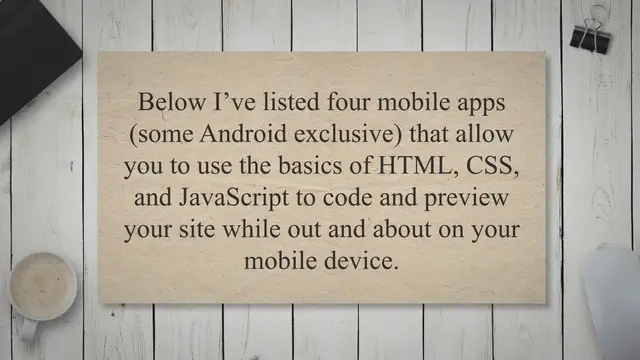 'Video thumbnail for Code on your Phone with these 4 Mobile Apps'