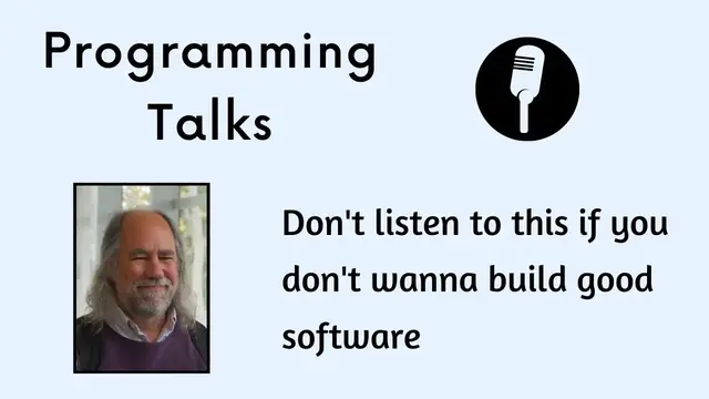'Video thumbnail for Programming Talks - How to build good software | simple or complex? | Grady Booch'