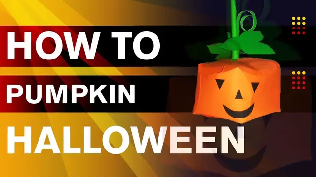'Video thumbnail for Paper Halloween Crafts | How to make Halloween pumpkin with paper | Paper Halloween Decorations'