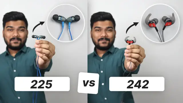'Video thumbnail for boAt Bassheads 225 vs 242 Earphones: Full Comparison'