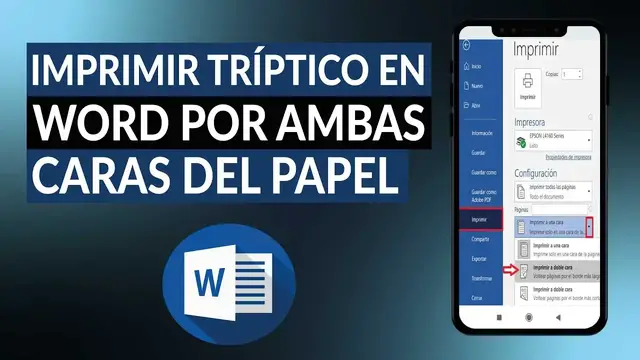 'Video thumbnail for ¿Cómo imprimir tríptico en WORD por ambas caras del papel y sin márgenes?'