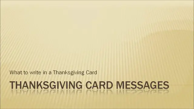 'Video thumbnail for Thanksgiving Wishes: Messages to Write in a Card'