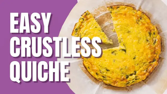 'Video thumbnail for Make this for breakfast | Spinach and Zucchini Crustless Quiche | Easy Recipe'