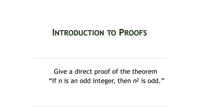'Video thumbnail for Discrete mathematics: Introduction to proofs'