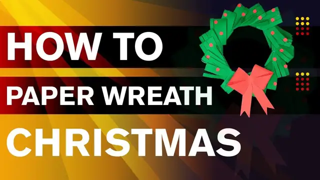 'Video thumbnail for Paper Christmas Wreath | How to Make a Christmas Wreath out of Paper'