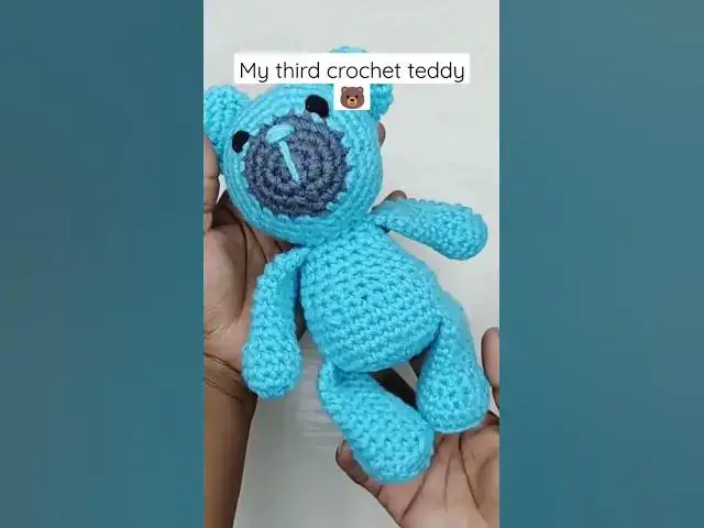 'Video thumbnail for my third attempt to crochet a teddy bear🧸#crochet #amigurumi #bears'